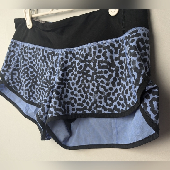 Lululemon Run: Speed Short *4-way Stretch Size 6 Blue And Black Color - Picture 8 of 14